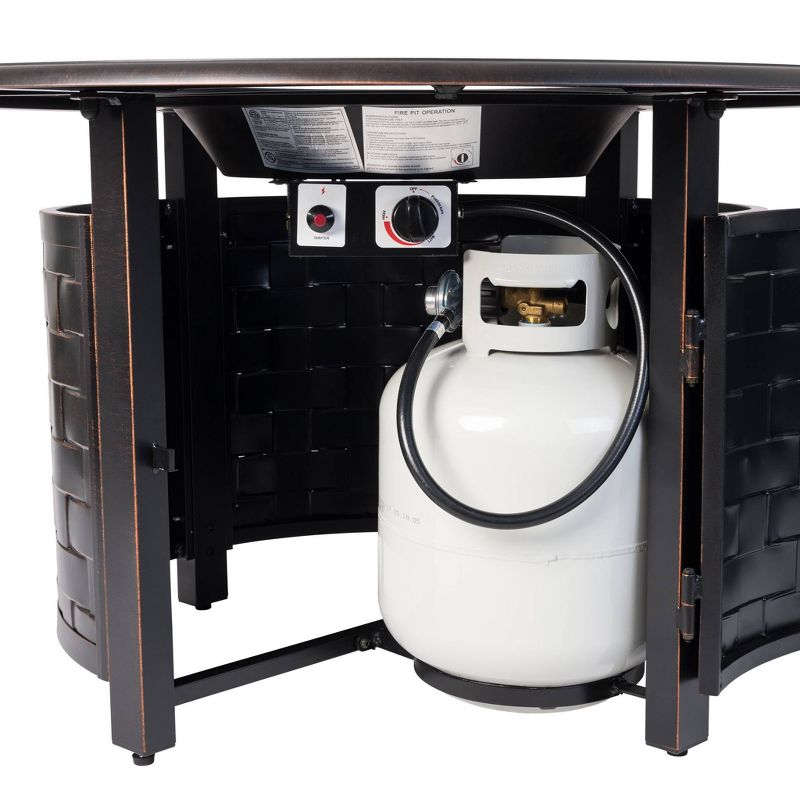 Armstrong Round Aluminum LPG Fire Pit - Fire Sense