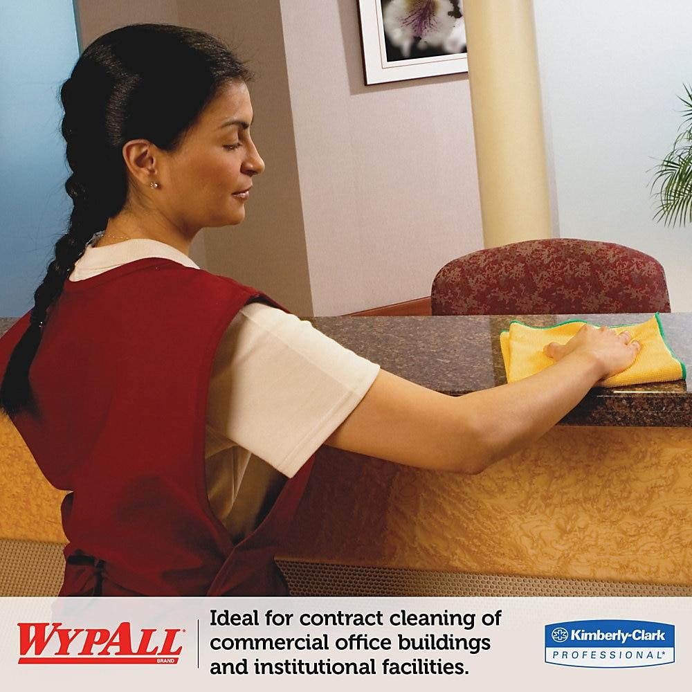 Wypall Microfiber Cloths - Cloth - 15.75" Width x 15.75" Length - 24 / Carton - Yellow