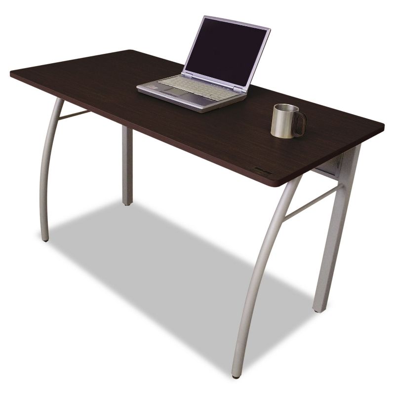 Linea Italia Trento Line Rectangular Desk 47-1/4w x 23-5/8d x 29-1/2h Mocha/Gray TR733MOC