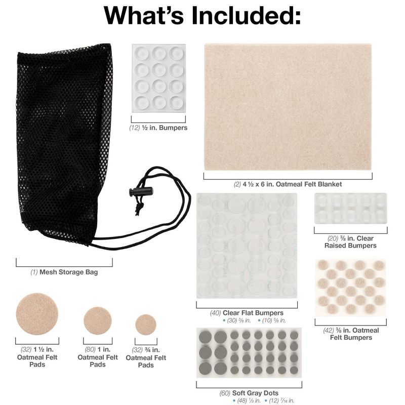 Scotch 3" 4pk Felt Pads Brown