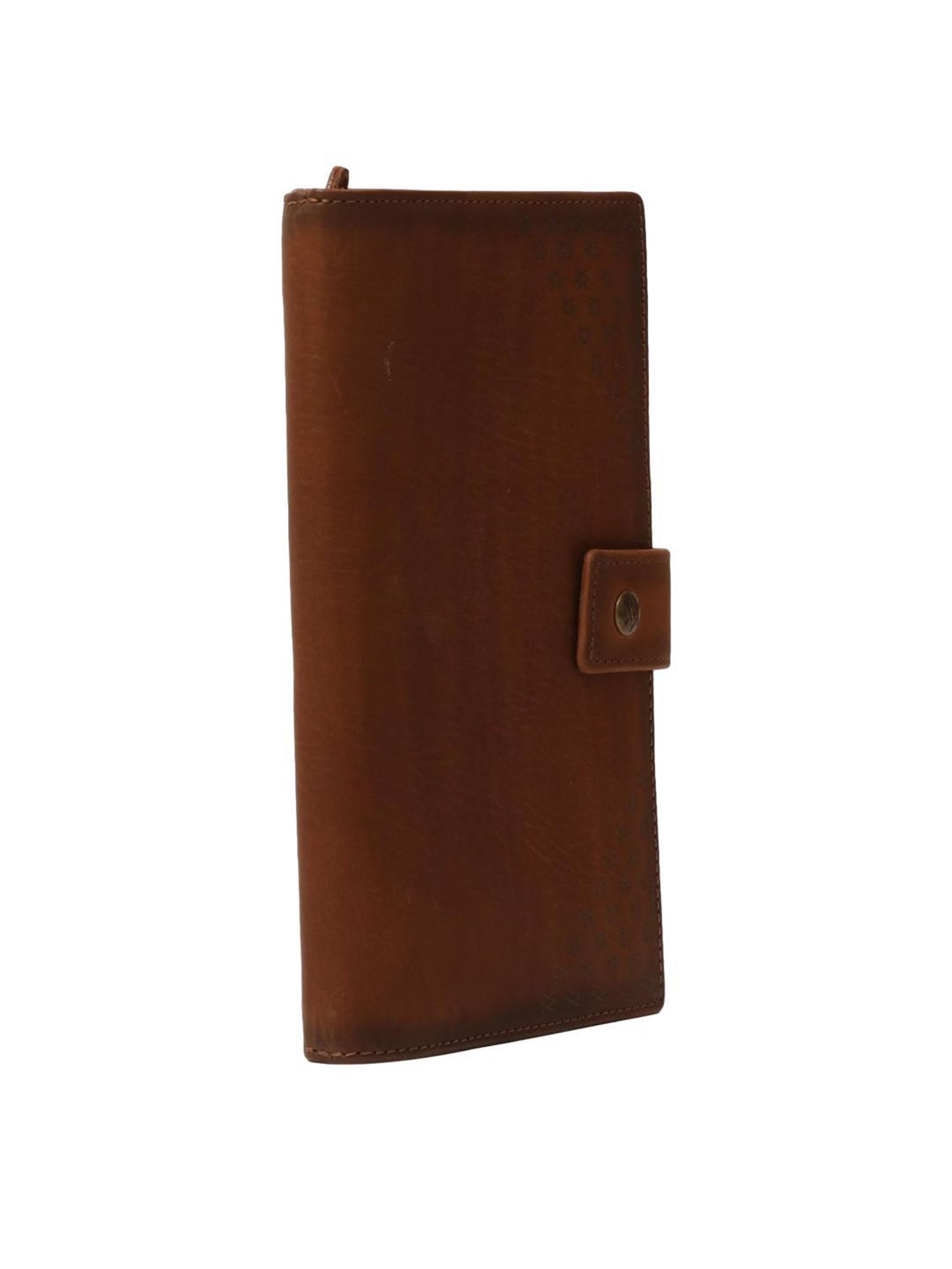 KOMPANERO Toby Tan Printed Tri-Fold Wallet