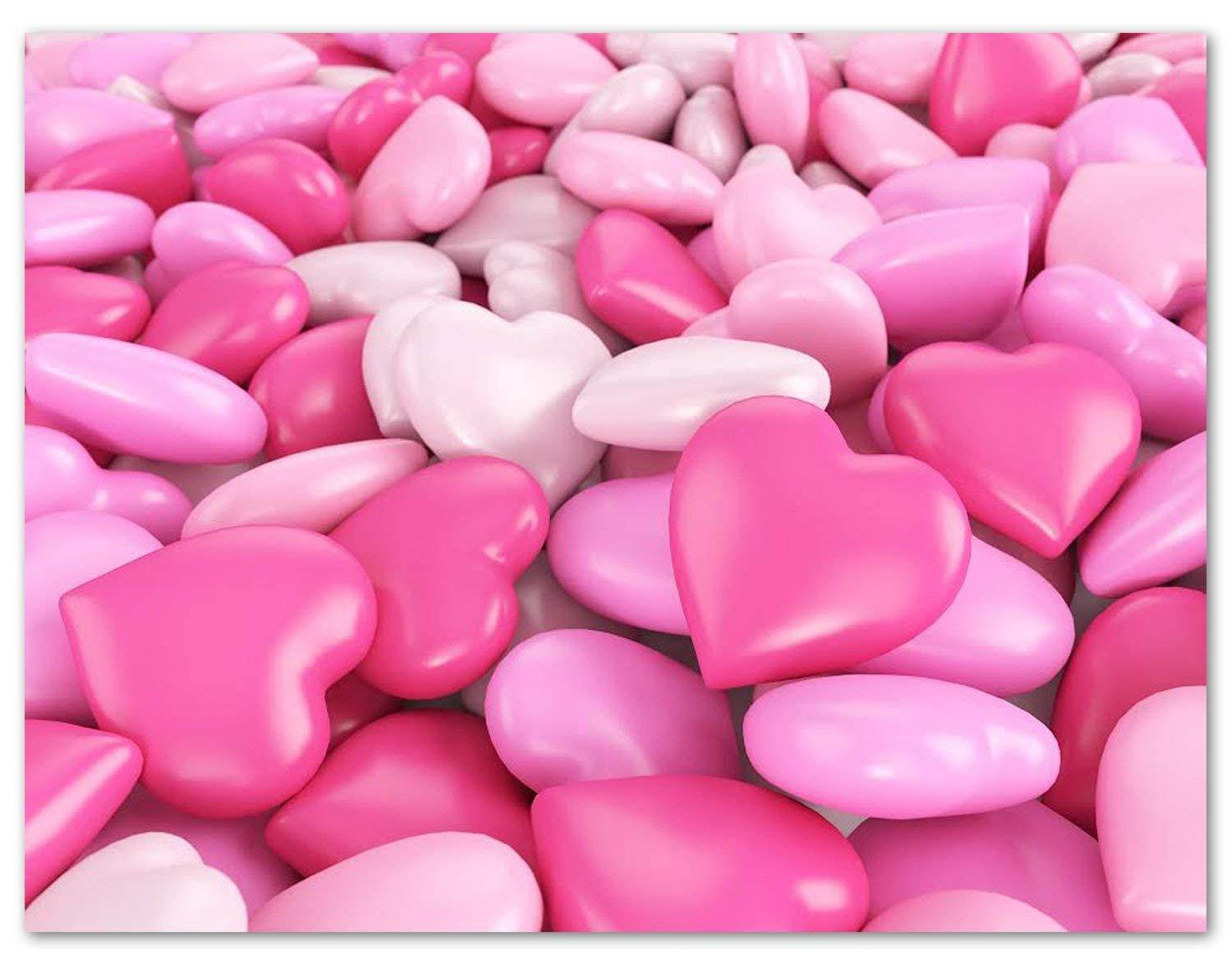 Pretty Pink Hearts Blank Note Cards - Valentine's Day Greeting Cards with Envelopes - 5.5"x4.25" (12 Pack)