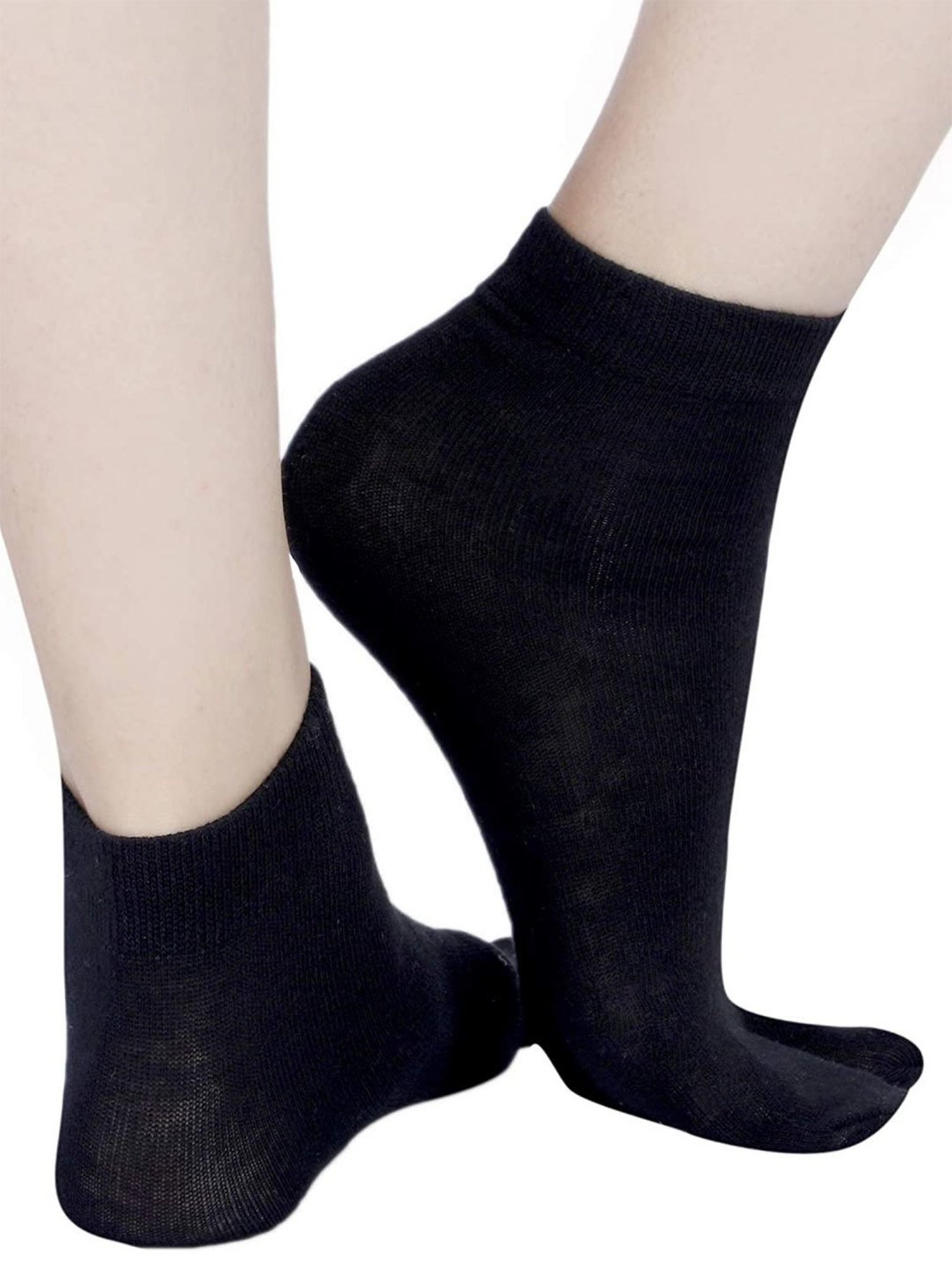 NEXT2SKIN Black Cotton Thumb Tube Socks