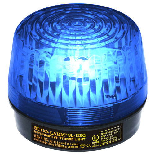 Seco-Larm Enforcer Xenon Strobe Light, 12VDC, Blue Lens (SL-126Q/B)