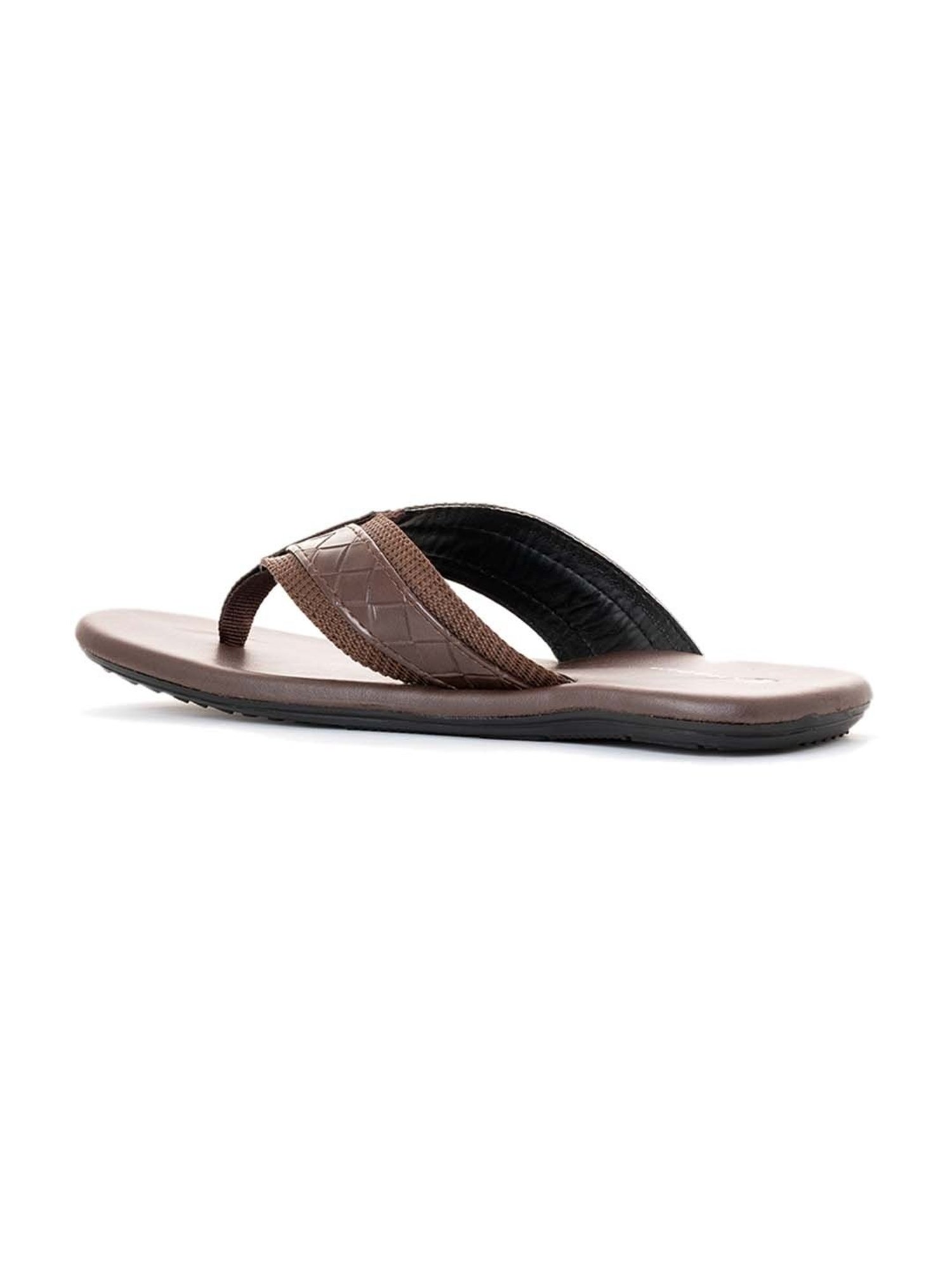 Khadim Men's Brown Flip Flops