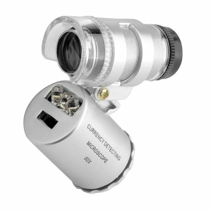 60X Magnifying Magnifier Jeweler Eye Jewelry Loupe Loop Led Light
