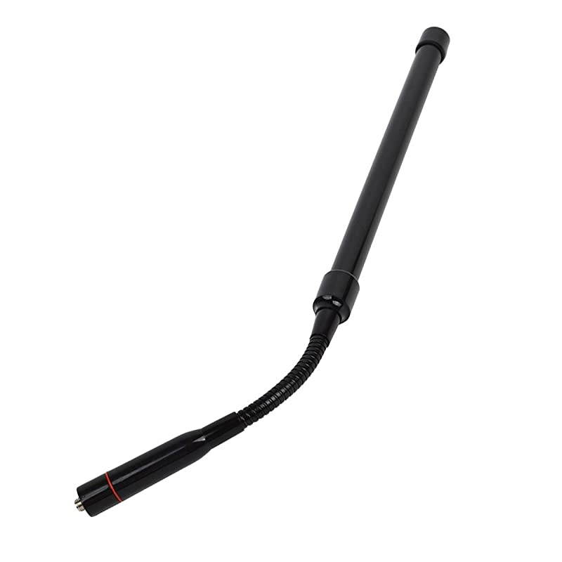 Adjustable Gooseneck CS Tactical Antenna SMAFemale VHF UHF 144430Mhz Antenna with Black Fiberglass for Kenwood Baofeng UV5R82 Two Way Radio