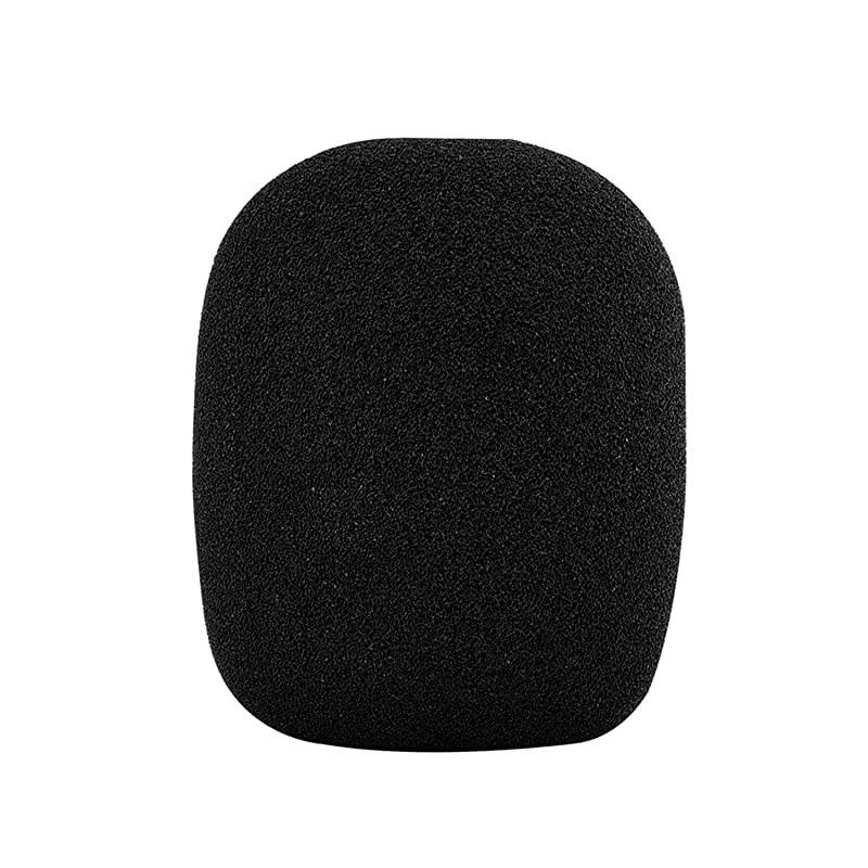 Large Foam Mic Windscreen for MXL Audio Technica and Other Large Microphones Black