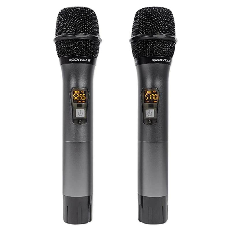 Dual UHF 15 Channel Metal Handheld Wireless Microphone System RWM65U