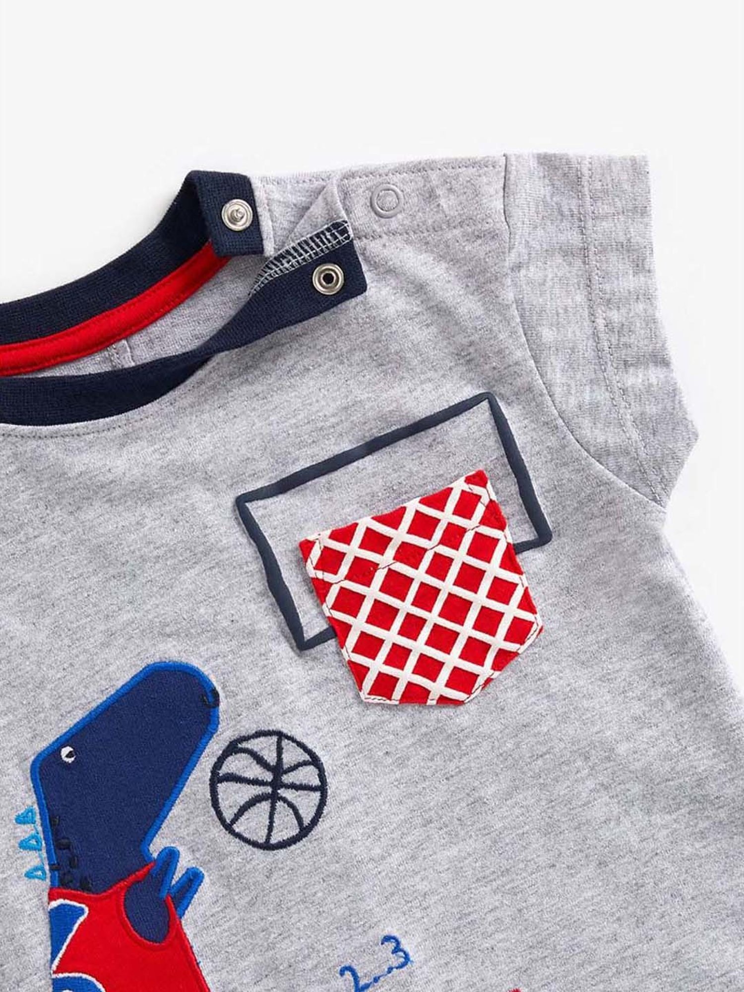Mothercare Kids Grey & Blue Printed T-Shirt