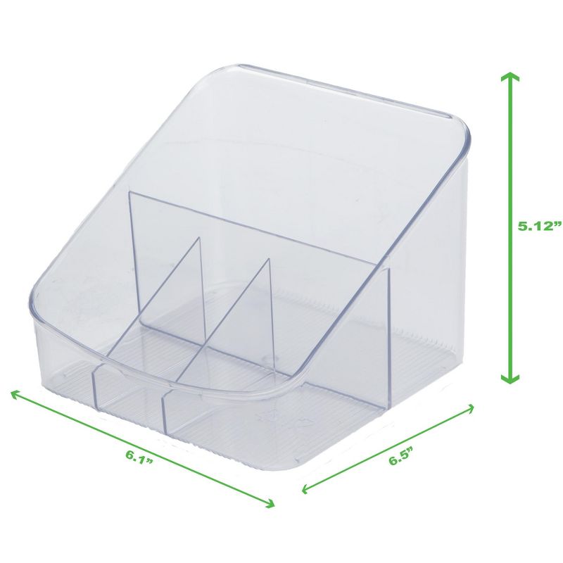 Mind Reader Multi-Purpose Mini Acrylic Coffee & Tea Condiment Storage Organizer, Clear