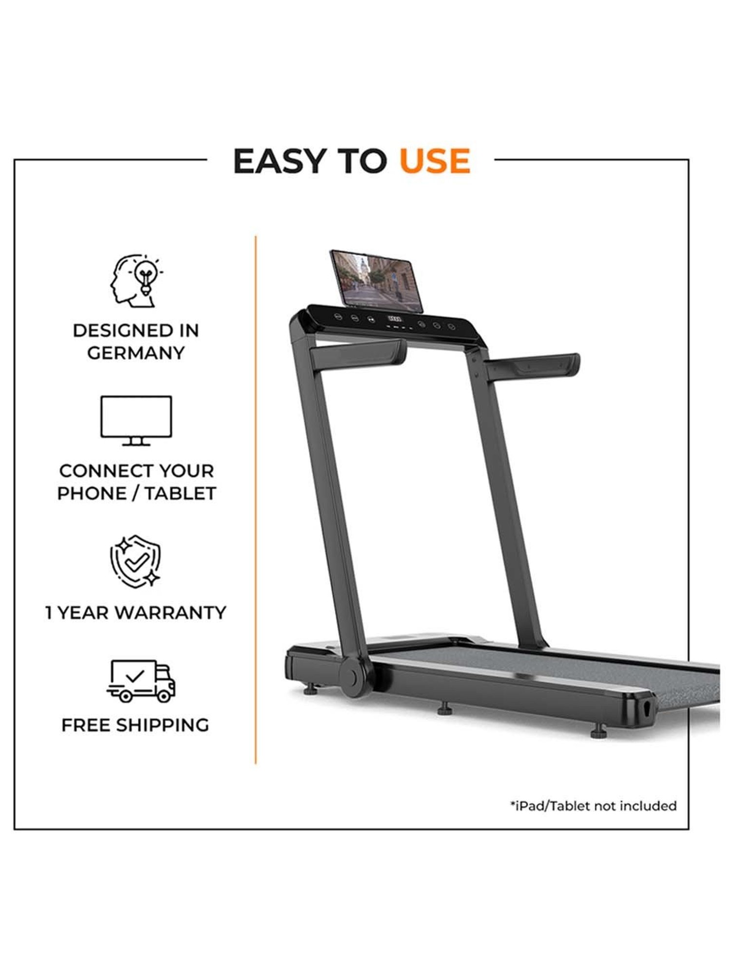 Flexnest Flexpad 2-in-1 Smart Foldable Treadmill with Remote for Home Gym Workout