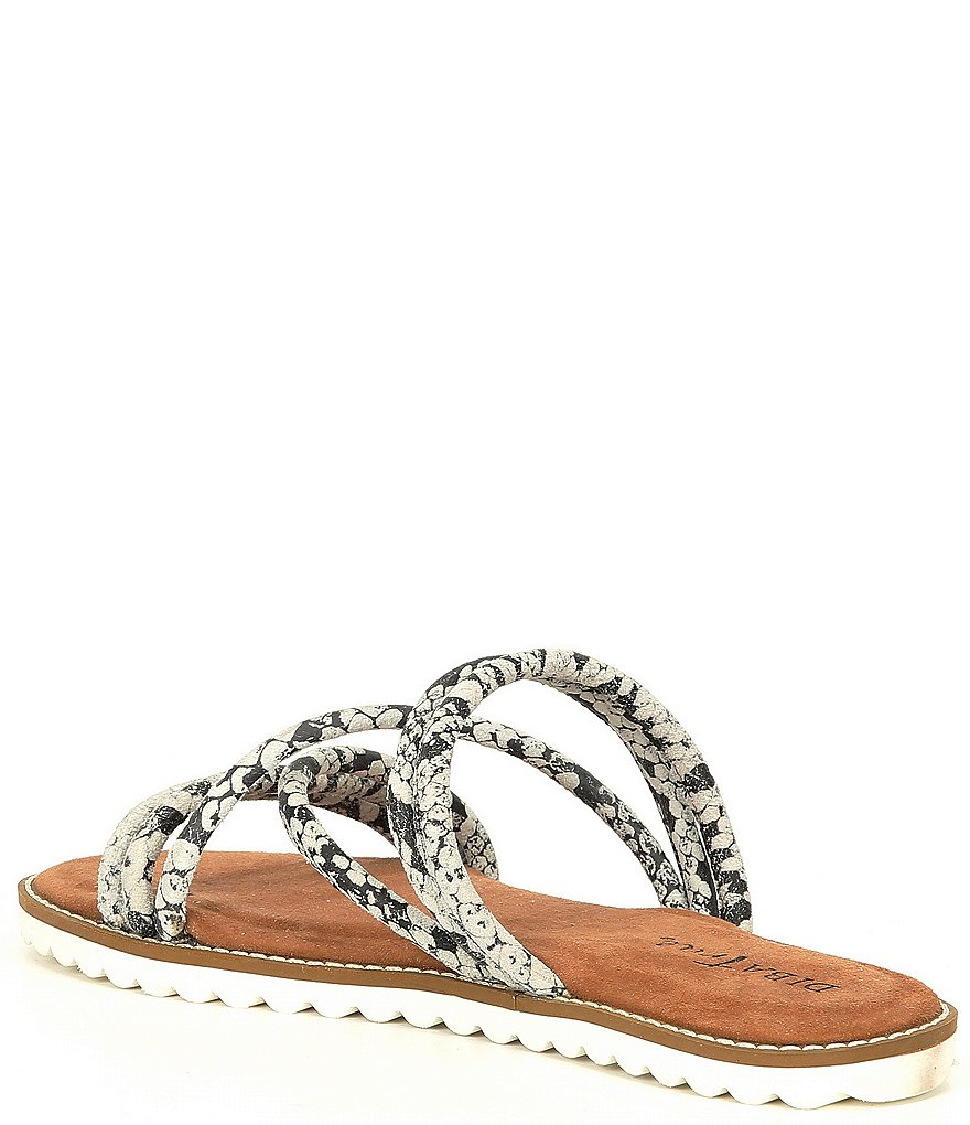 Diba True Cedar Cove Snake Print Strappy Flat Sandals