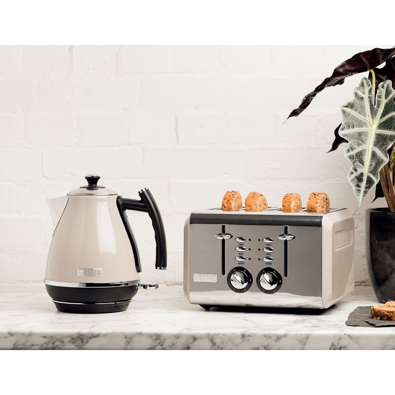 Haden Dorset 2-Slice Wide Slot Stainless Steel Countertop Retro Toaster with Adjustable Browning Control, Red