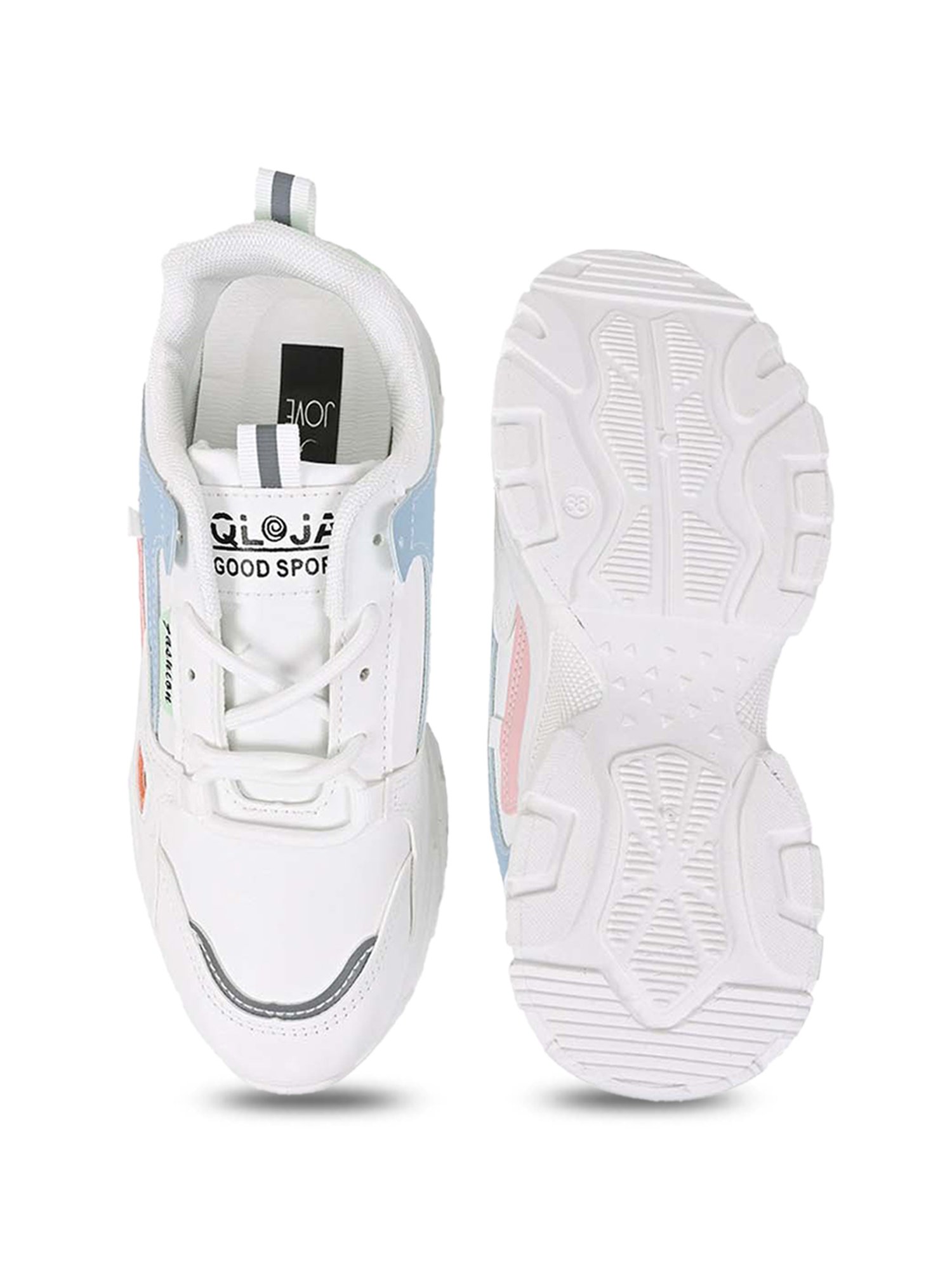 Jove Women's White Casual Sneakers