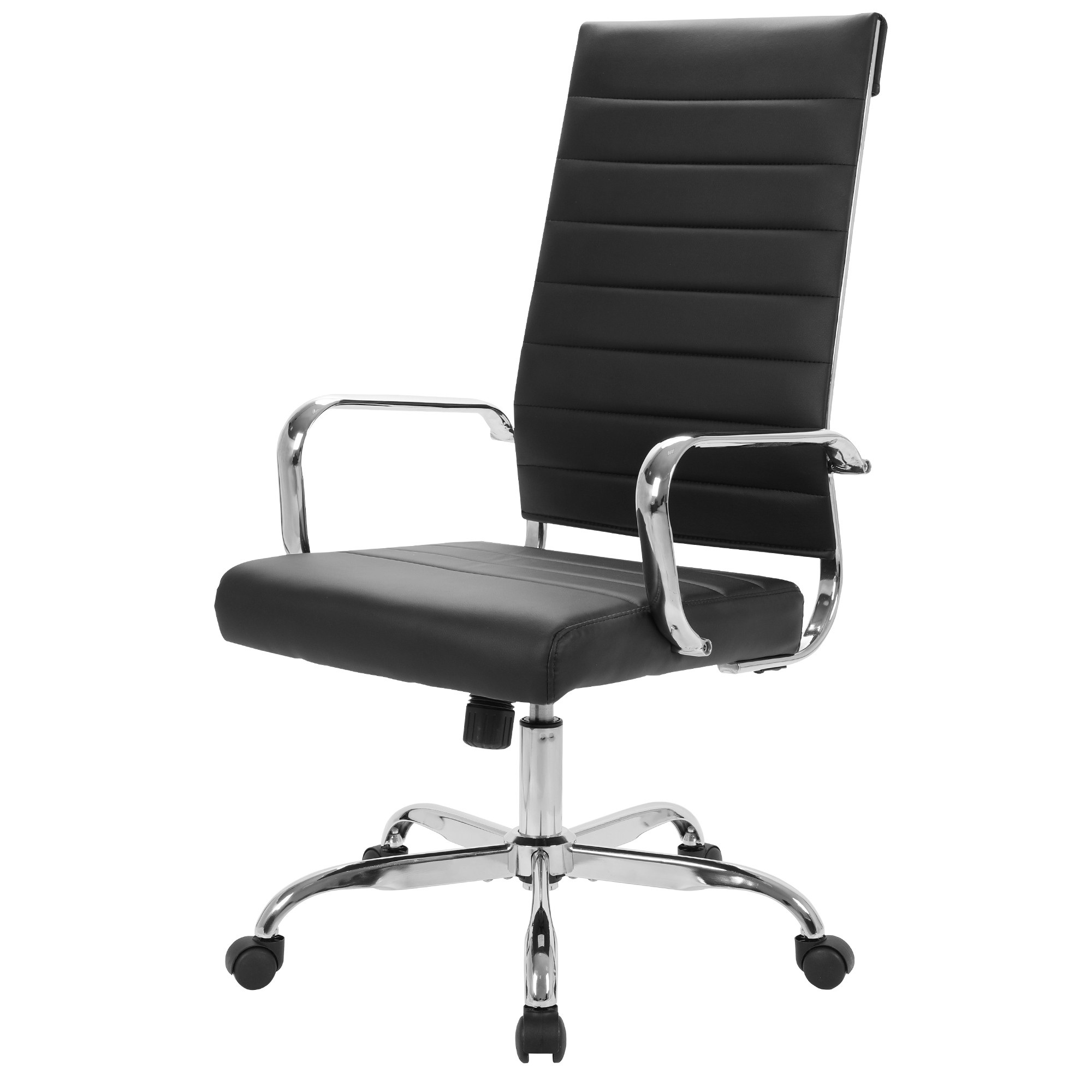 Home Office Chair PU Leather High Back Executive Desk Chair Black