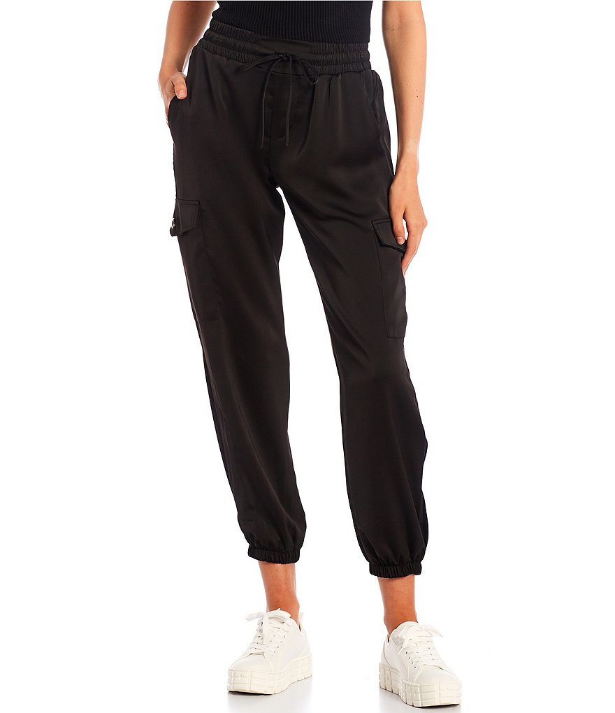 Angie High Rise Stripe Cargo Jogger Pants