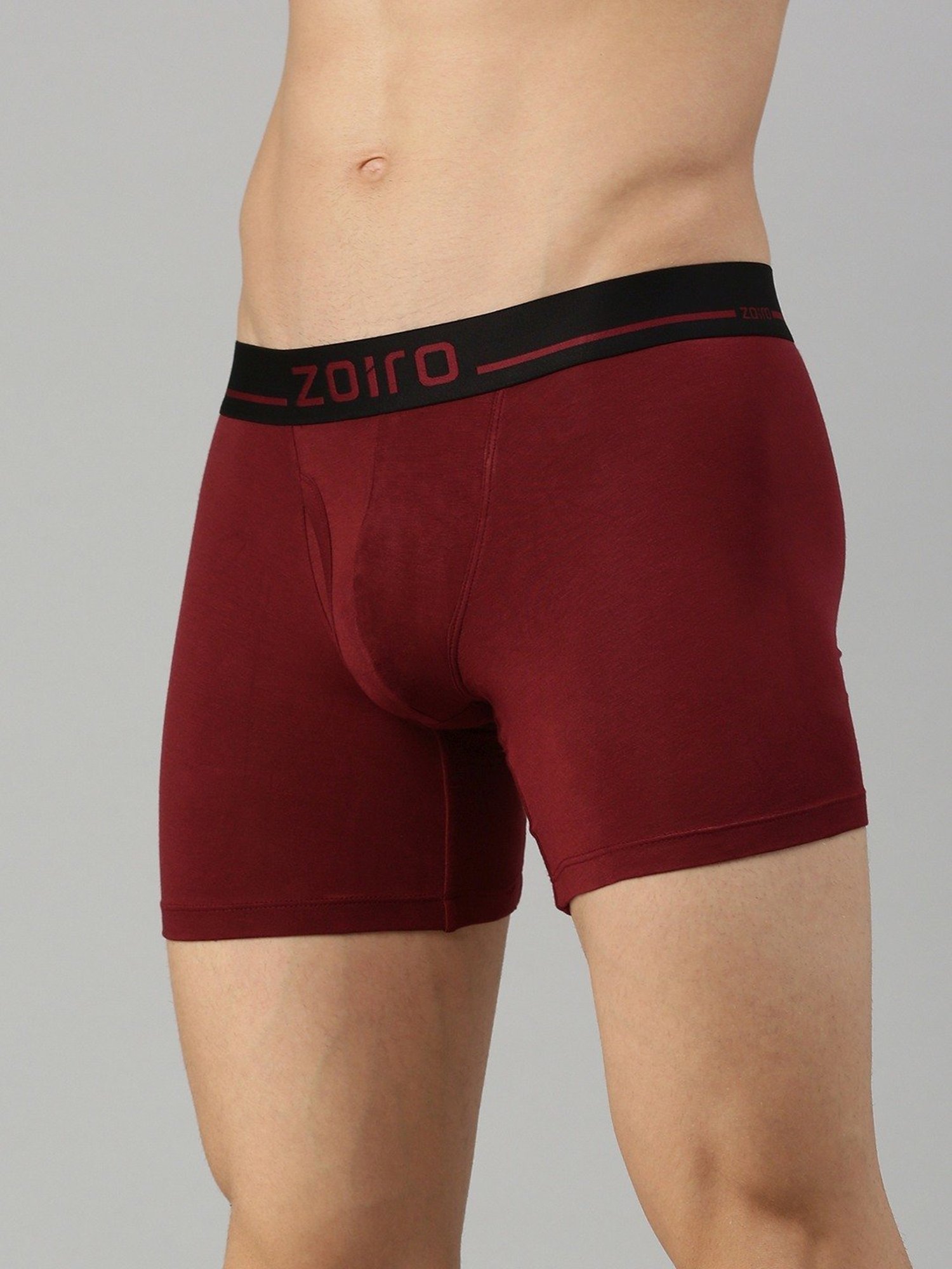 Zoiro Qube Maroon Regular Fit Trunks