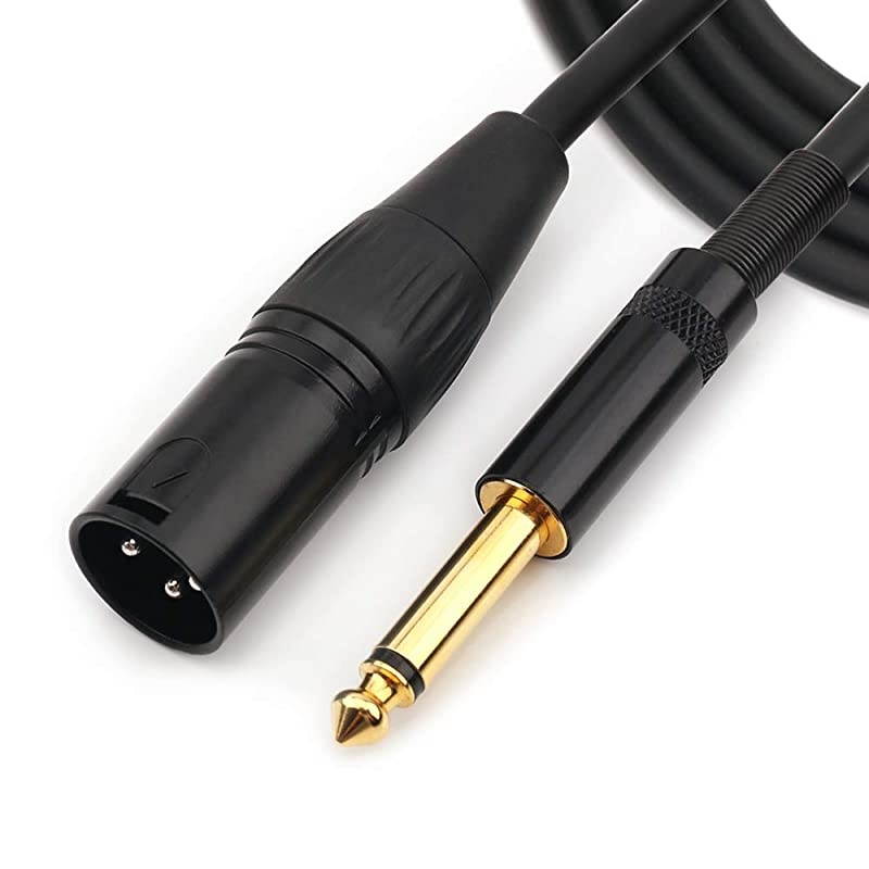 635mm 14 Inch Male TS Male to XLR Interconnect Audio Microphone Cable XLRM32FT