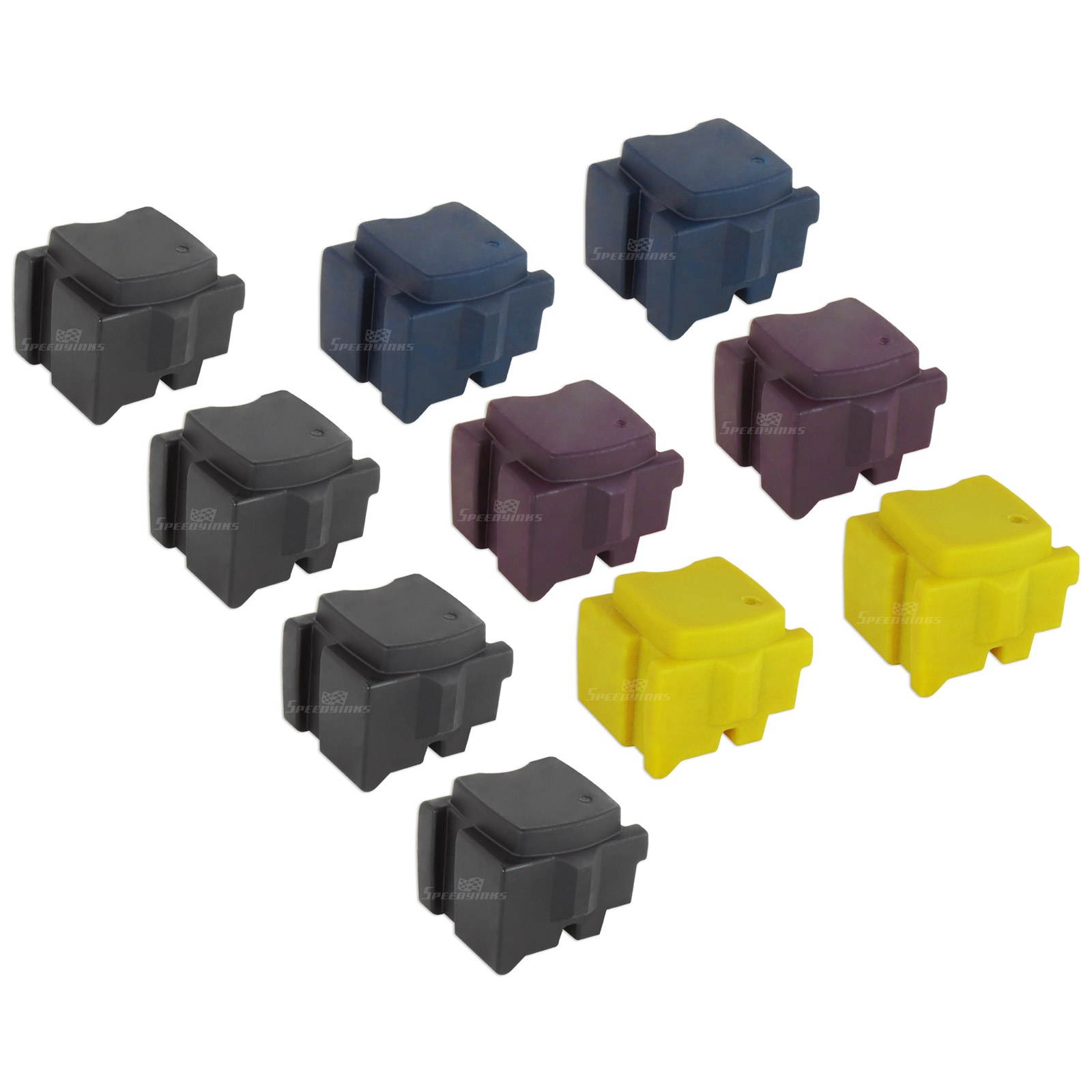 Speedy Inks - Compatible Replacements for Xerox Set of 10 Solid Ink Sticks Includes: 4 108R00929 Black, 2 108R00926 Cyan, 2 108R00927 Magenta, and 2 108R00928 Yellow for use in Xerox ColorQube
