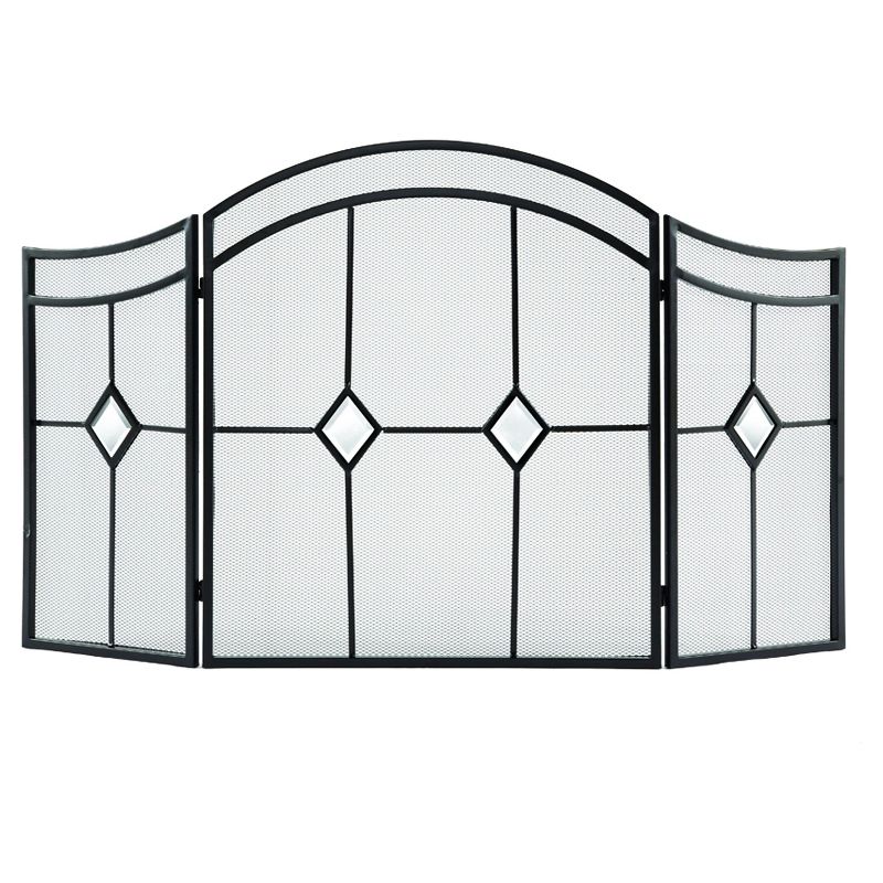Pleasant Hearth Diamond Fireplace Screen Espresso