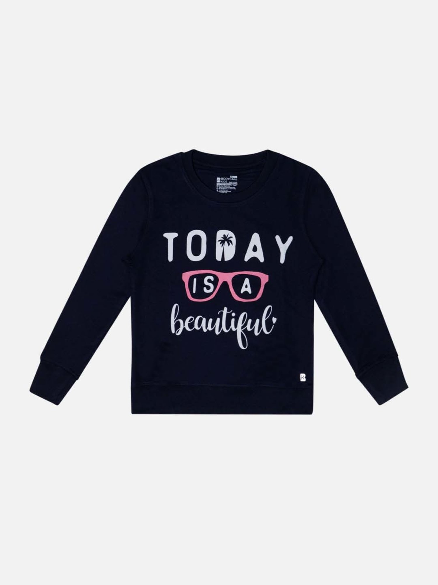 Bodycare Kids Navy Cotton Printed Full Sleeves Sweatshirt