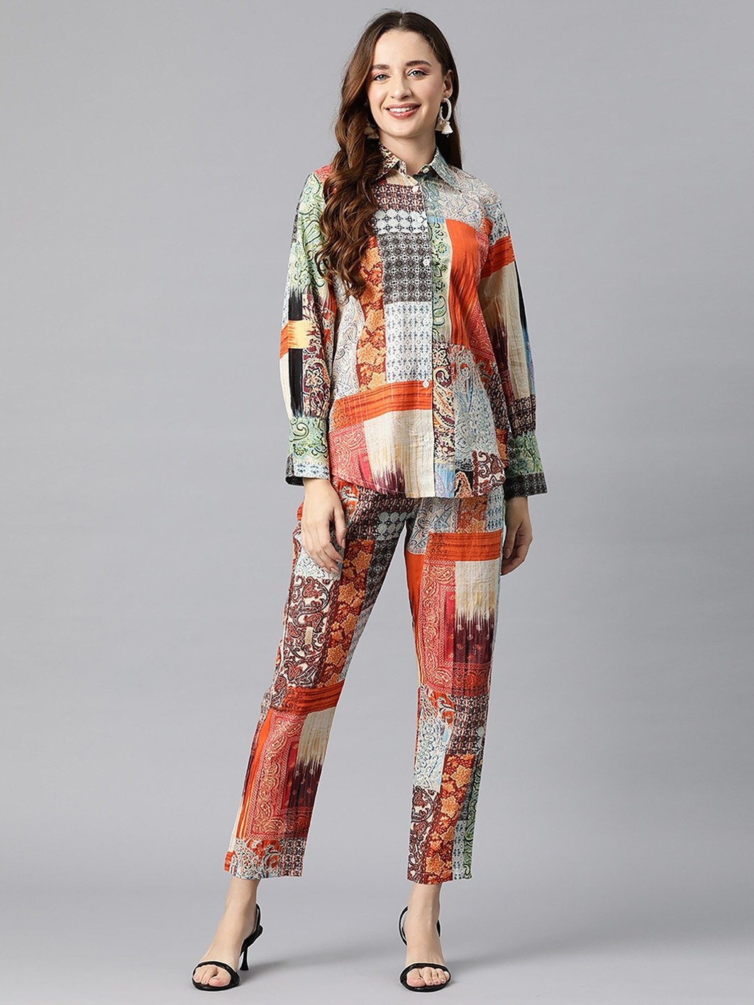 READIPRINT FASHIONS Multicolored Cotton Printed Shirt Pant Set