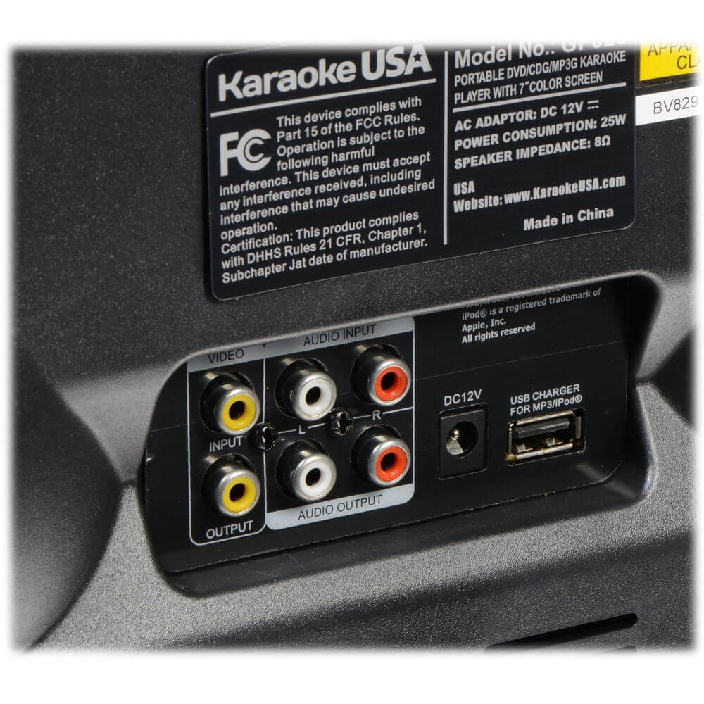 Karaoke USA GF840 DVD/CDG/MP3G Karaoke Machine with 7 inch Screen