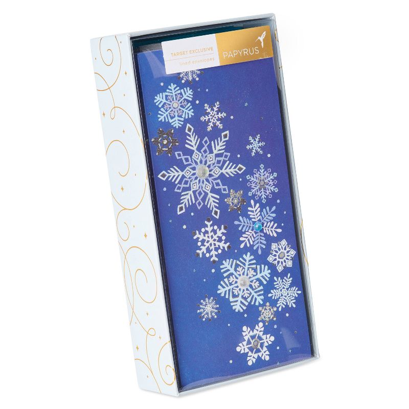 Papyrus Allegro Snowflakes Blue Card Pack