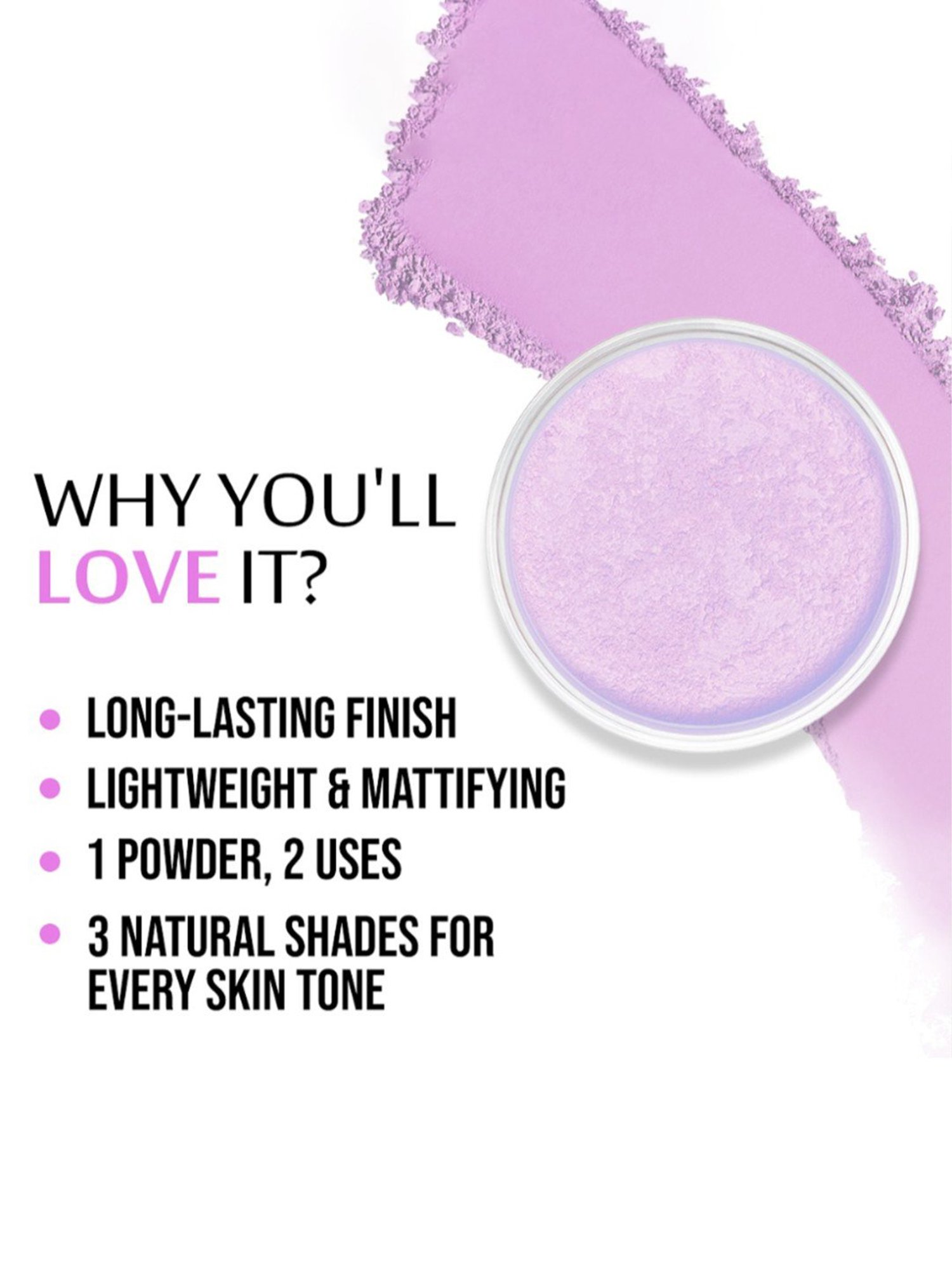 Daily Life Forever52 Deep Bake Translucent Loose Powder Purple Viola-008 - 7.5 gm