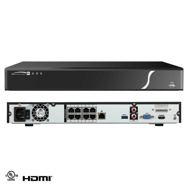 Speco SPC-N8NXP6TB 8 Channel 4K Plug & Play Network Video Recorder with Built-in PoEplus Switch & 200Mbps - 6TB