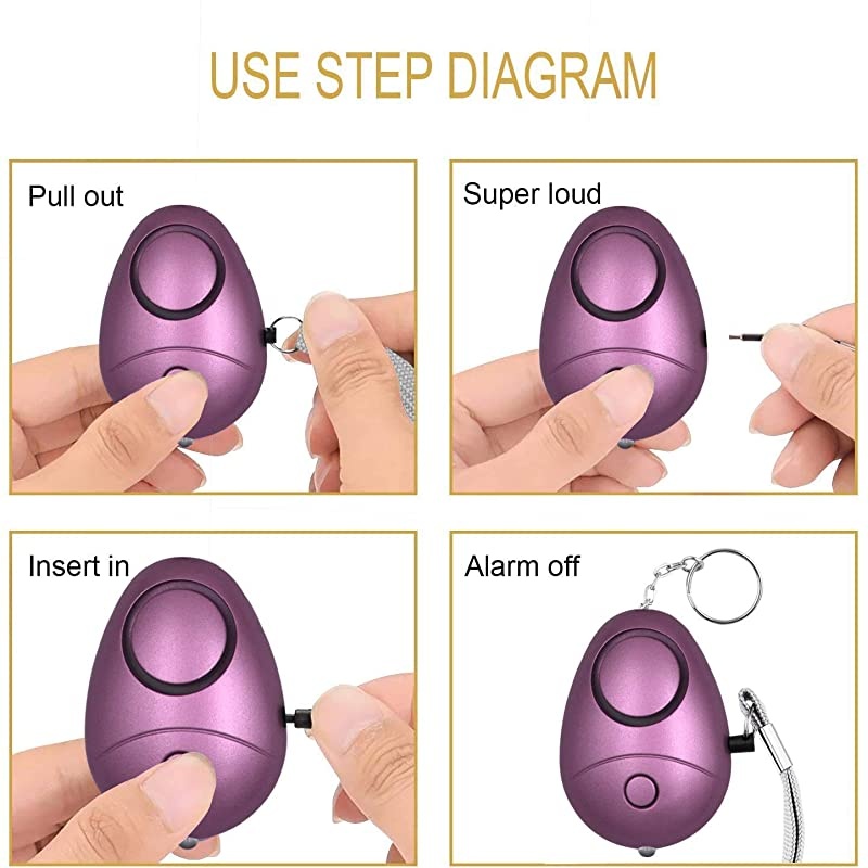 Safe Sound Personal Alarm 6 Pack 140DB Personal Security Alarm Keychain with LED Lights Emergency Safety Alarm for Women Men Children Elderly