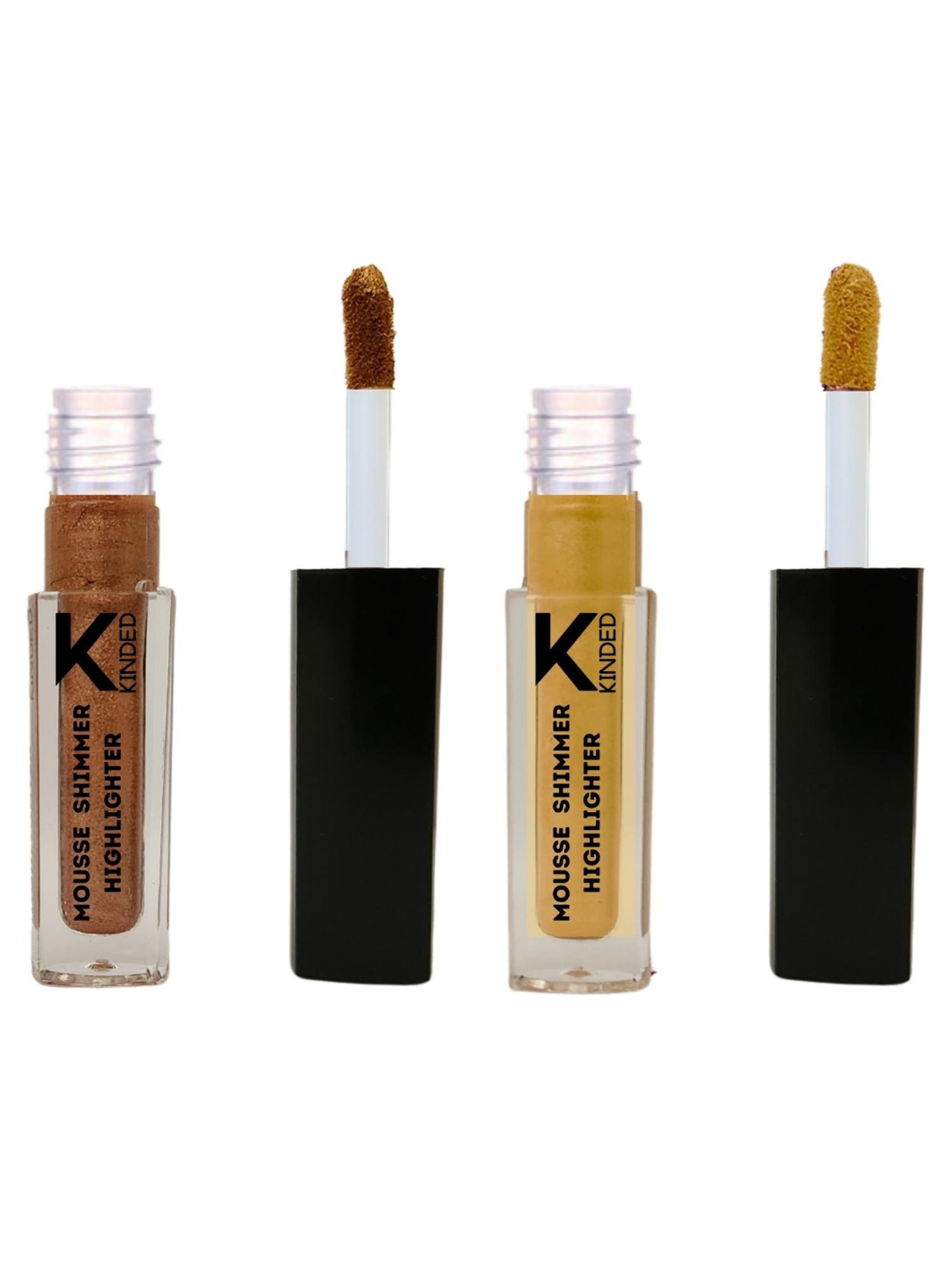 KINDED Mousse Shimmer Highlighter 03 Cool Copper & 04 Golden Glaze Combo