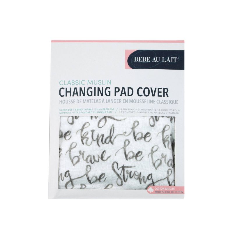 Bebe au Lait Muslin Changing Pad Cover Just Be
