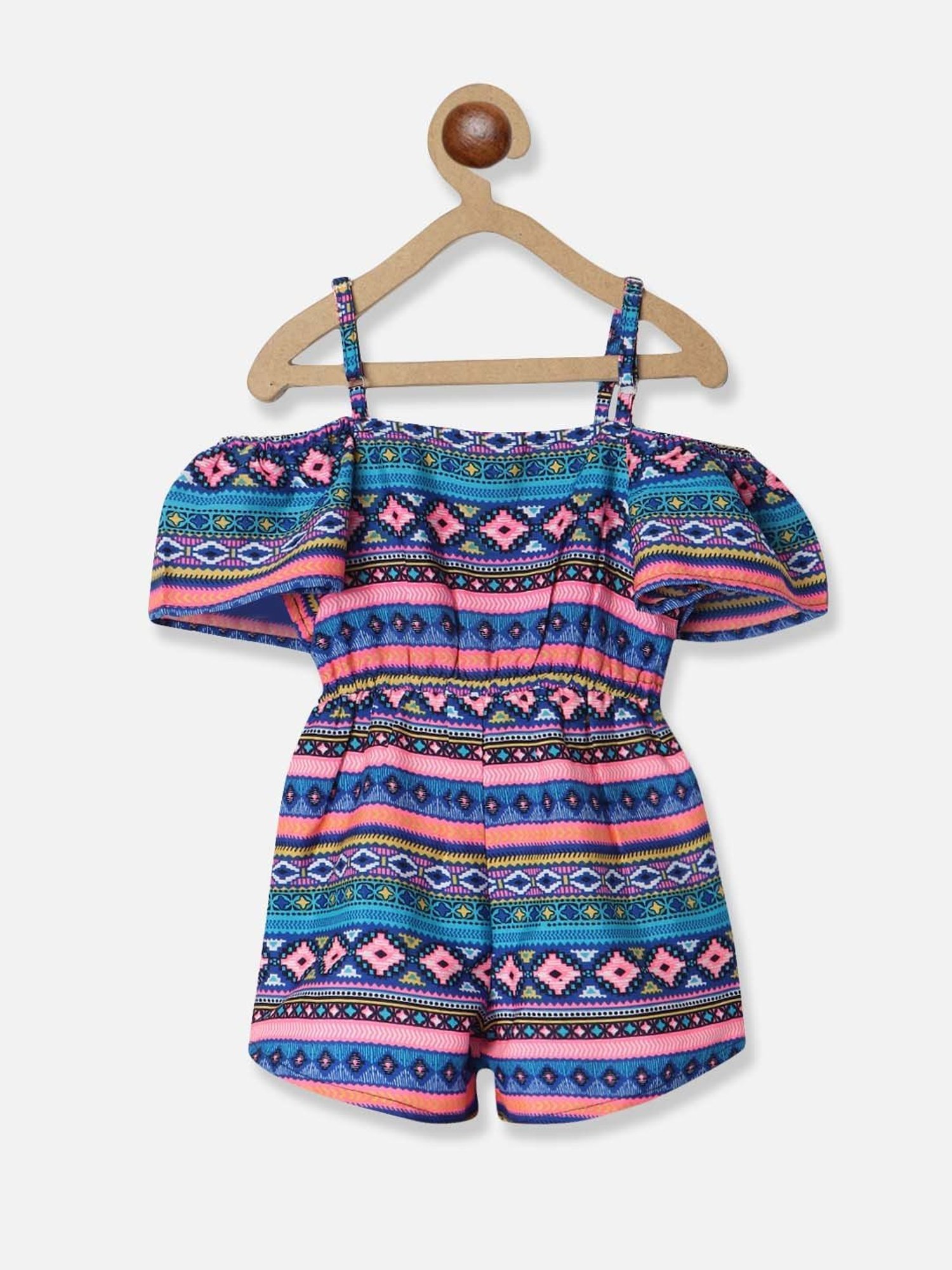 Nauti Nati Kids Multicolor Printed Jumpsuit