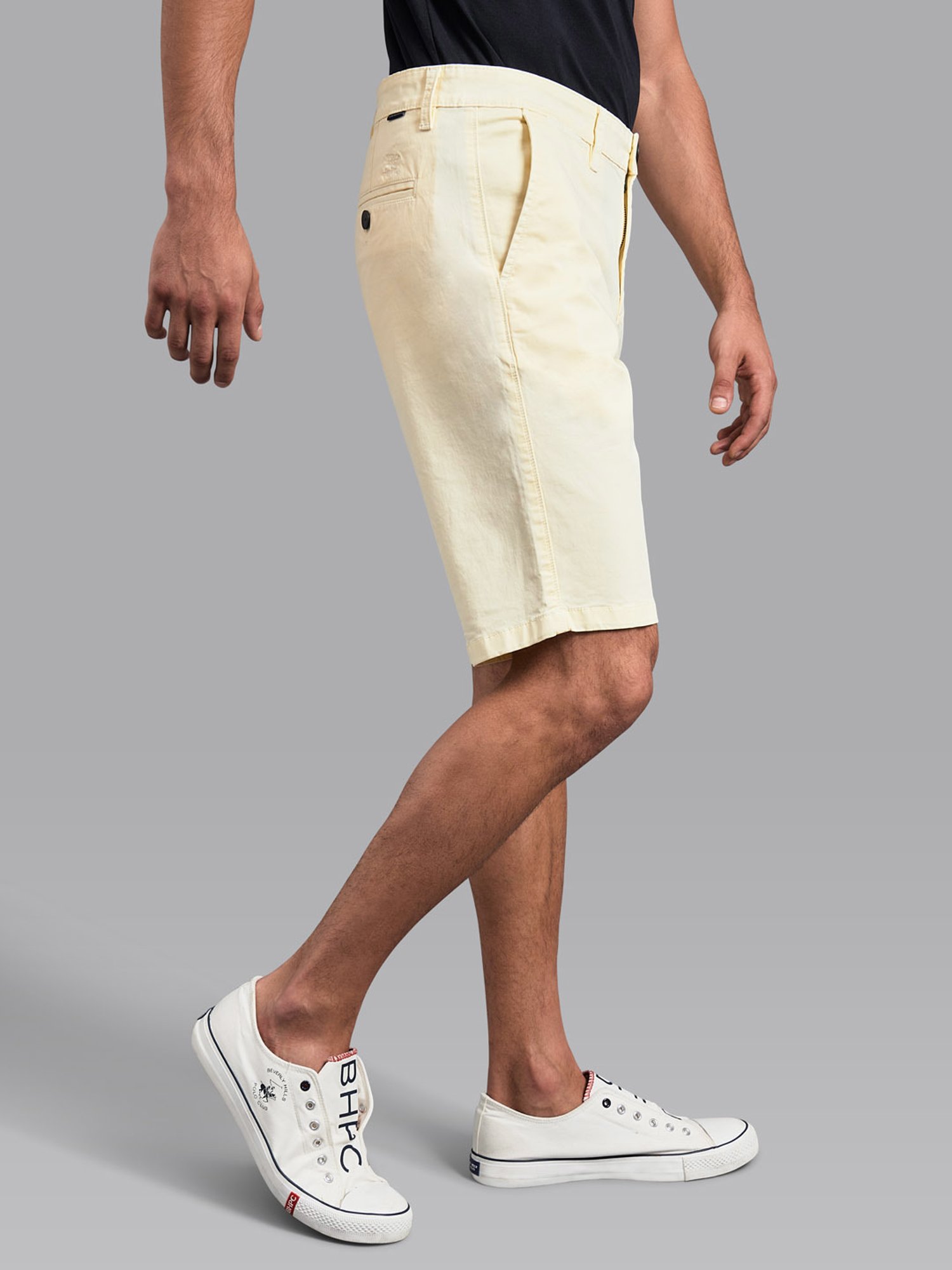 Beverly Hills Polo Club Yellow Slim Fit Chino Shorts