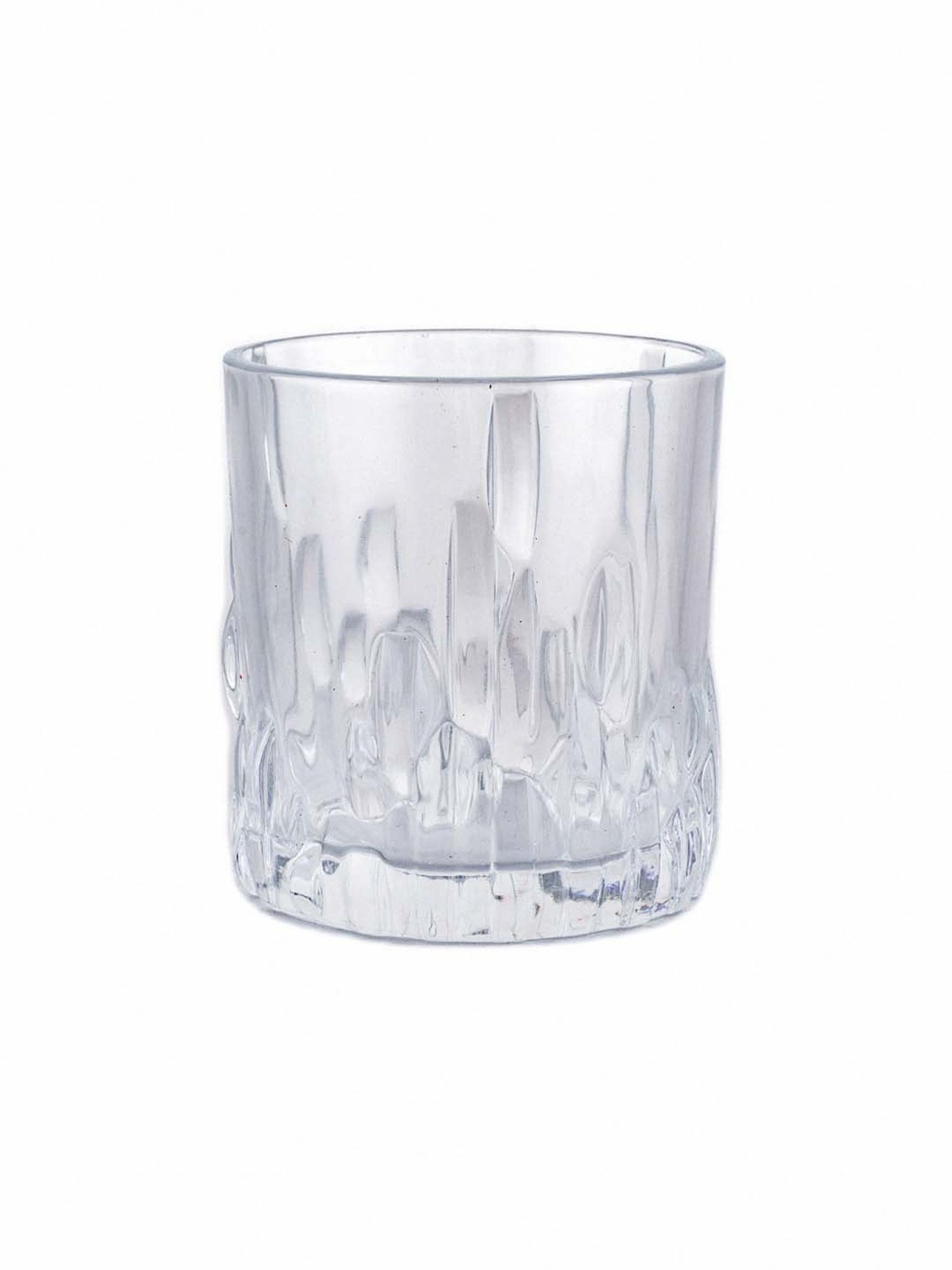 ROXX Volvic Transparent Glass Whisky Glasses (315 ml) - Set of 6