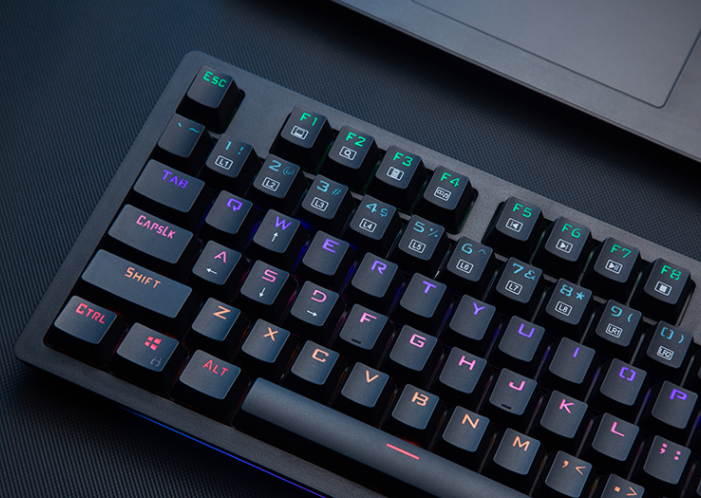 Thunderobot KG3104R Polar night  black   red Switch 104 keys Mechanical Gaming Keyboard  All Keys without Conflict