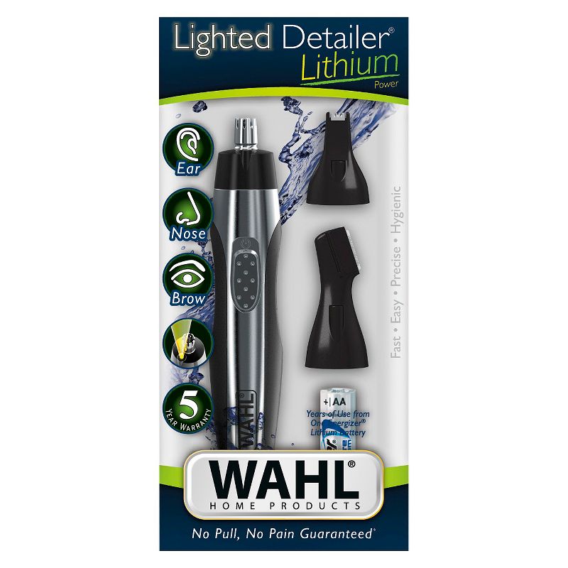 Wahl Lithium Lighted Men's Detail Trimmer with 3 Interchangeable Trimmer Heads - 5546-400