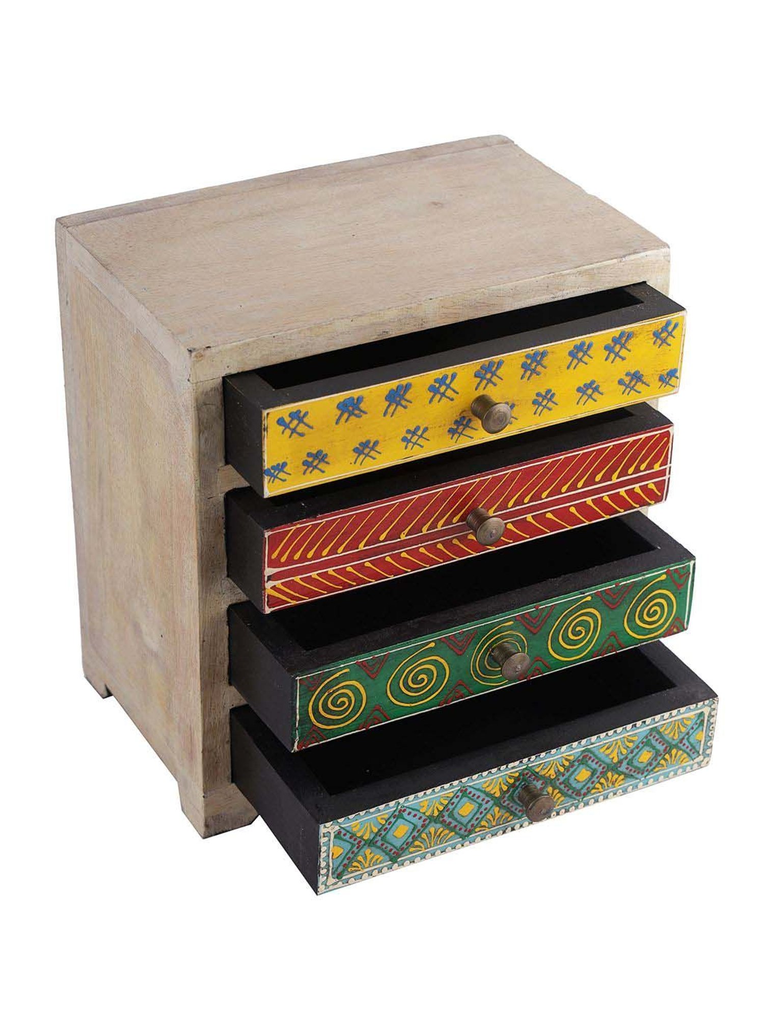 Aapno Rajasthan Multicolor Wooden Chest Drawer