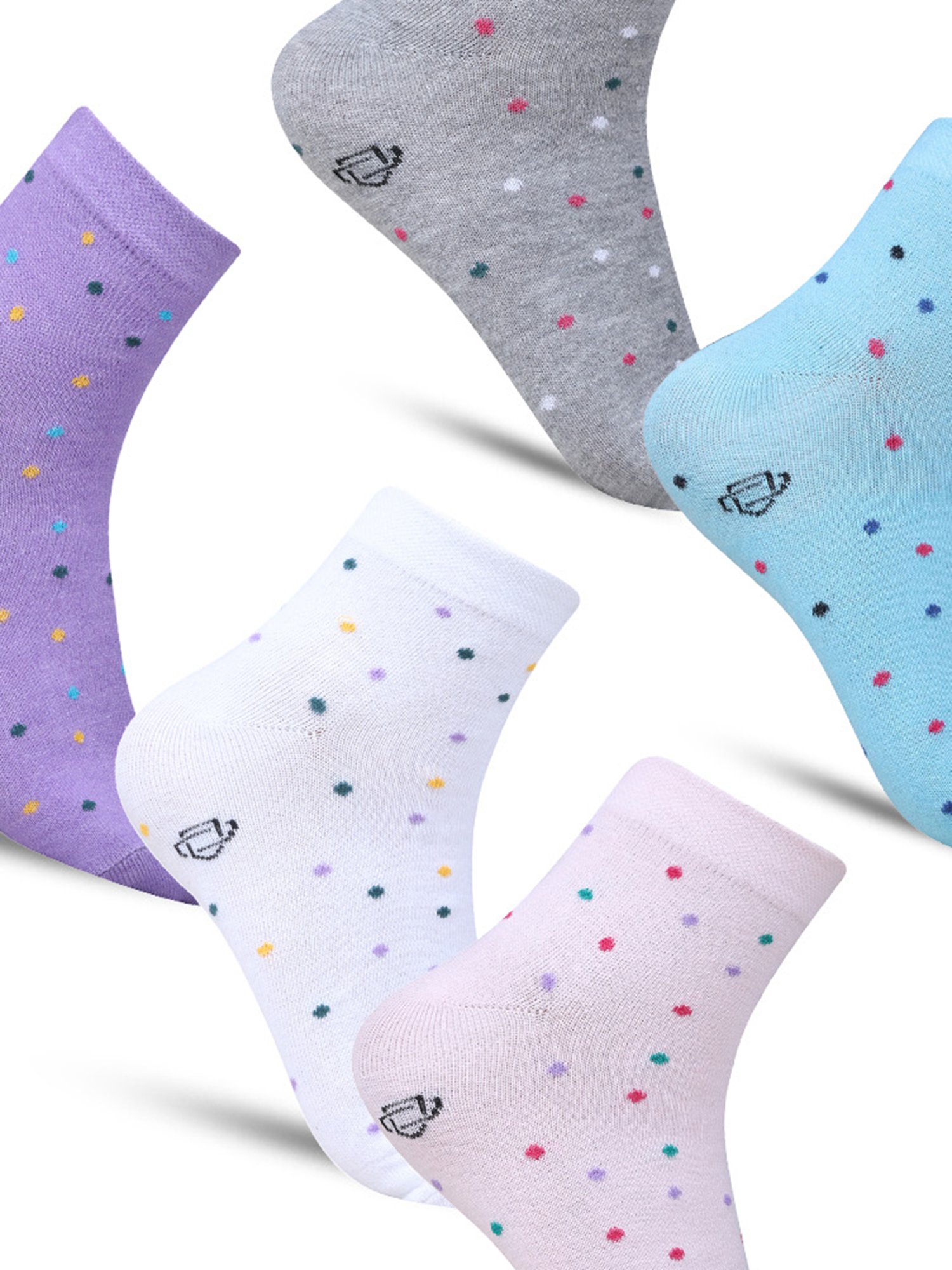 Dollar Multicolor Cotton Printed Socks (Pack Of 5)