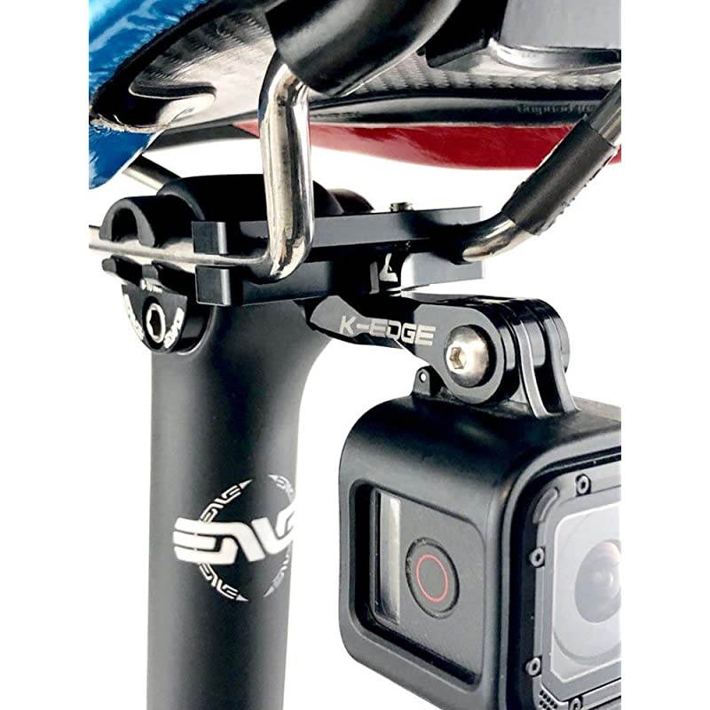 Go BIG Pro Saddle Rail Camera Mount for GoPro Garmin and Shimano Black