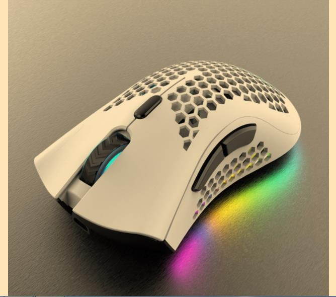 2.4GHz Wireless Gaming Mouse 7 Button 1600 DPI Adjustable RGB Backlit Rechargeable Mouse Lightweight Honeycomb Shell Gamer Mice