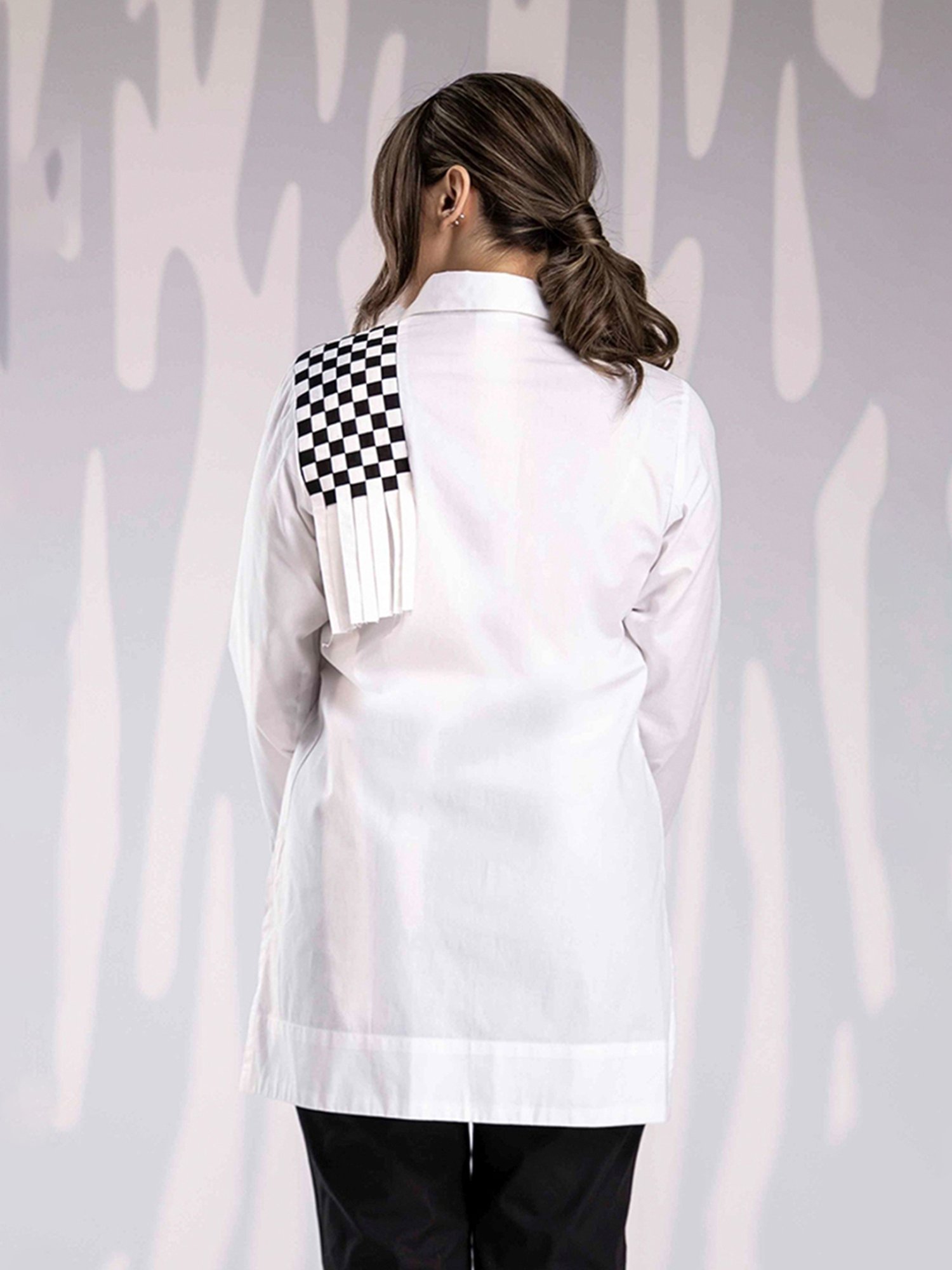 House of Manaa White Matted Shirt