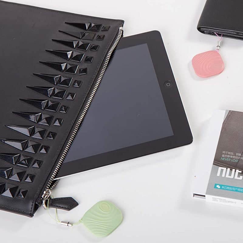 Nut3 4pcs Key Finder Smart Tracker Bluetooth Locator Key Finder Keychain Anti-Lost Bidirectional Alarm Reminder for Phone Dogs Luggage Wallet with App and Replaceable Battery White and Gray