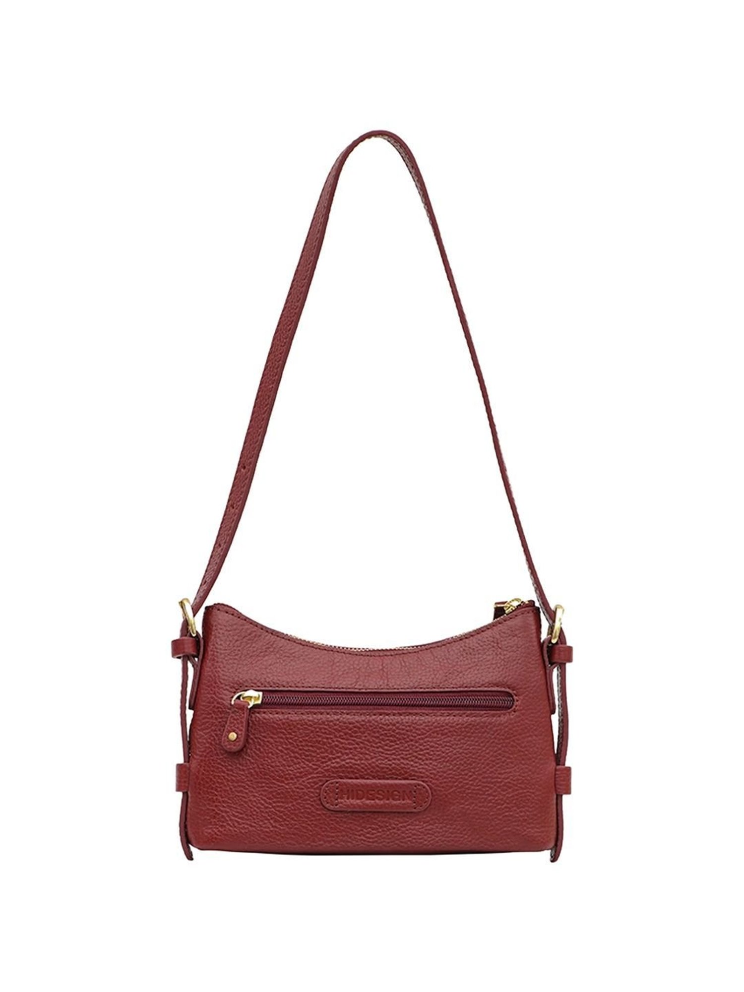 Hidesign Changi 01 Maroon Solid Small Shoulder Handbag