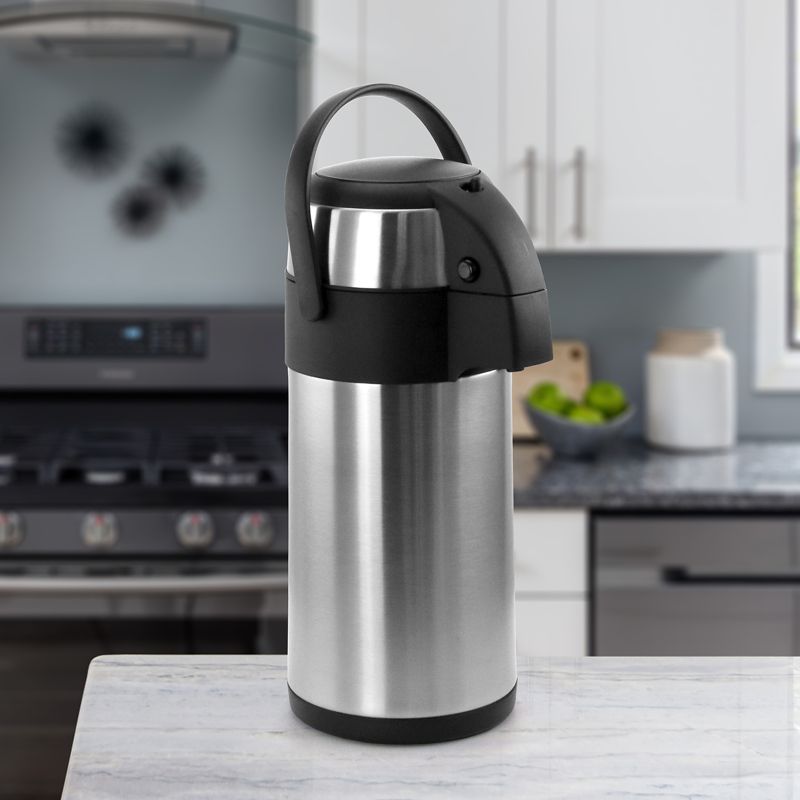 MegaChef 3L Stainless Steel Airpot, Hot Water Dispenser for Coffee and Tea