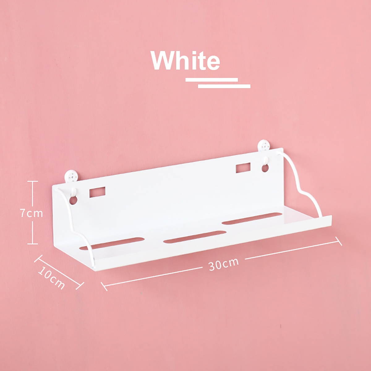 Floating Rack Shelf Wall Mount Book Storage Wooden Hanging DIY Display Decorations White