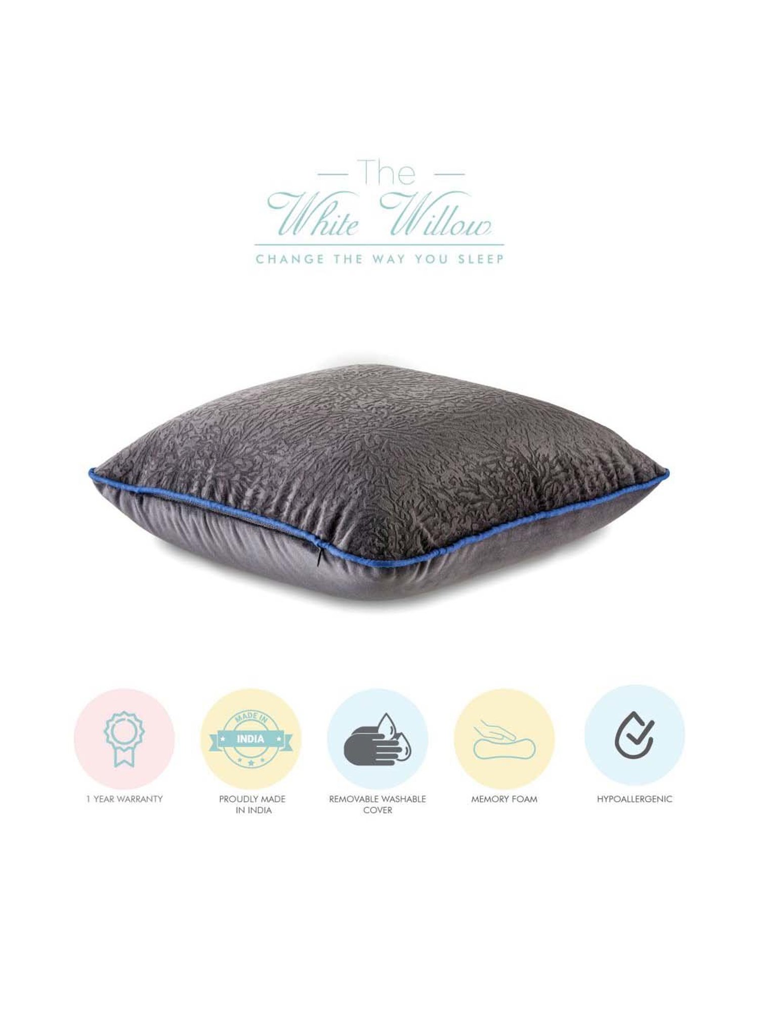 The White Willow Black Car Cushion - Set of 1