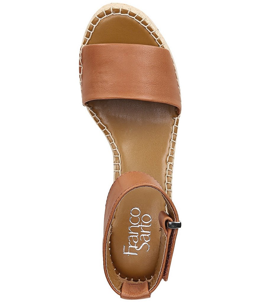 Franco Sarto Clemens Leather Wedge Espadrille Sandals